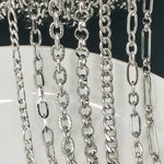 1meter Stainless Steel Necklace Chain for Jewelry Making DIY 1:3 NK Rolo Cable Link Curb Chains Thick Chain Bracelet Accessories