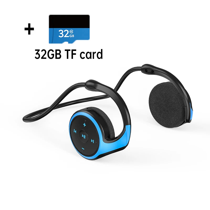 Wireless Headphones Bluetooth MP3 Player Headsets FM Radio On-Ear Comfort TF Card Slot Sport Wireless Earphones with Microphones