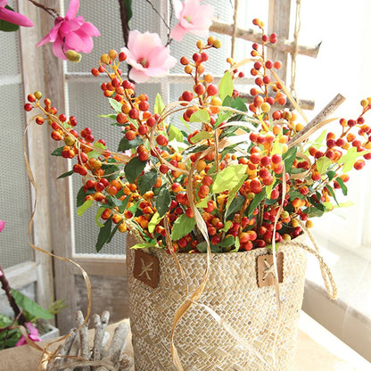 Artificial Flower Bunch Wedding Party Table Decoration Dry Flowers Bouquet Home DIY Christmas Berry Fake Flowers