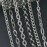 1meter Stainless Steel Necklace Chain for Jewelry Making DIY 1:3 NK Rolo Cable Link Curb Chains Thick Chain Bracelet Accessories