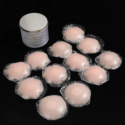 Reusable Women Breast Petals Lift Nipple Cover Invisible Petal Adhesive Strapless Backless Stick on Bra Silicone Breast Stickers