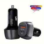 PD20W USB-C & QC3.0 Dual Port Fast Car Charger-Compact 2-Port Vehicle Charging Adapter