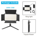 Nagnahz U800 LED Photo Studio Light for Tiktok Youbute Game Live Video Lighting Portable Video Recording Photography Panel Lamp