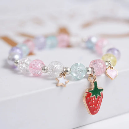 Makersland Cute Popcorn beads Bracelet Friendship Glass Bracelets For Girls Star Moon Cloud Flower Jewelry Accessories Wholesale