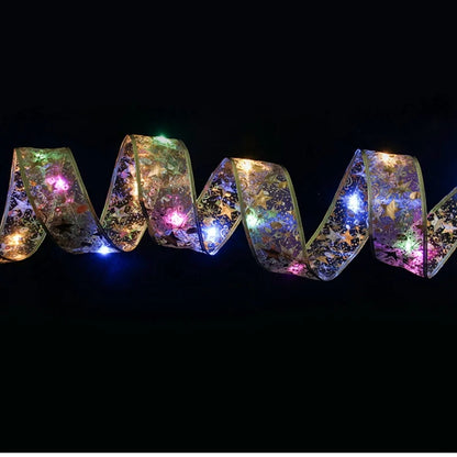 Christmas Decorations LED Ribbon Lights Christmas Tree Ornaments DIY Fairy Lights String Navidad Natal Home Decors New Year 2023