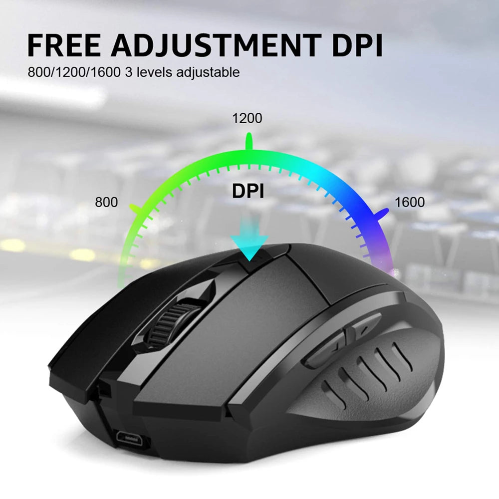 Bluetooth Compatible Mouse Rechargeable 2.4G INPHIC PM6 Wireless Mouse Office Mute Support PC Laptop Tablet Smartphone Universal