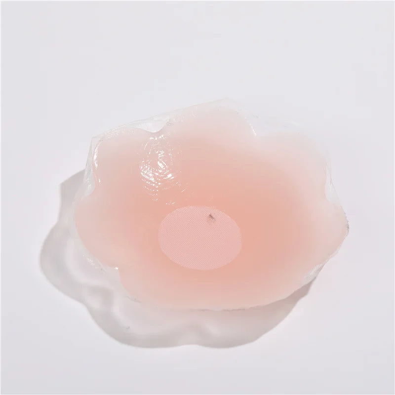 Reusable Women Breast Petals Lift Nipple Cover Invisible Petal Adhesive Strapless Backless Stick on Bra Silicone Breast Stickers