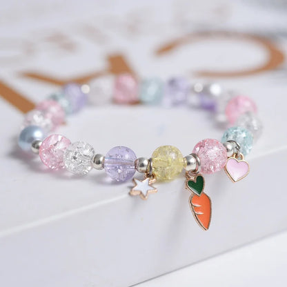 Makersland Cute Popcorn beads Bracelet Friendship Glass Bracelets For Girls Star Moon Cloud Flower Jewelry Accessories Wholesale