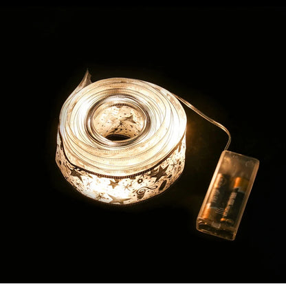Christmas Decorations LED Ribbon Lights Christmas Tree Ornaments DIY Fairy Lights String Navidad Natal Home Decors New Year 2023