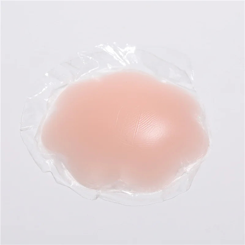 Reusable Women Breast Petals Lift Nipple Cover Invisible Petal Adhesive Strapless Backless Stick on Bra Silicone Breast Stickers