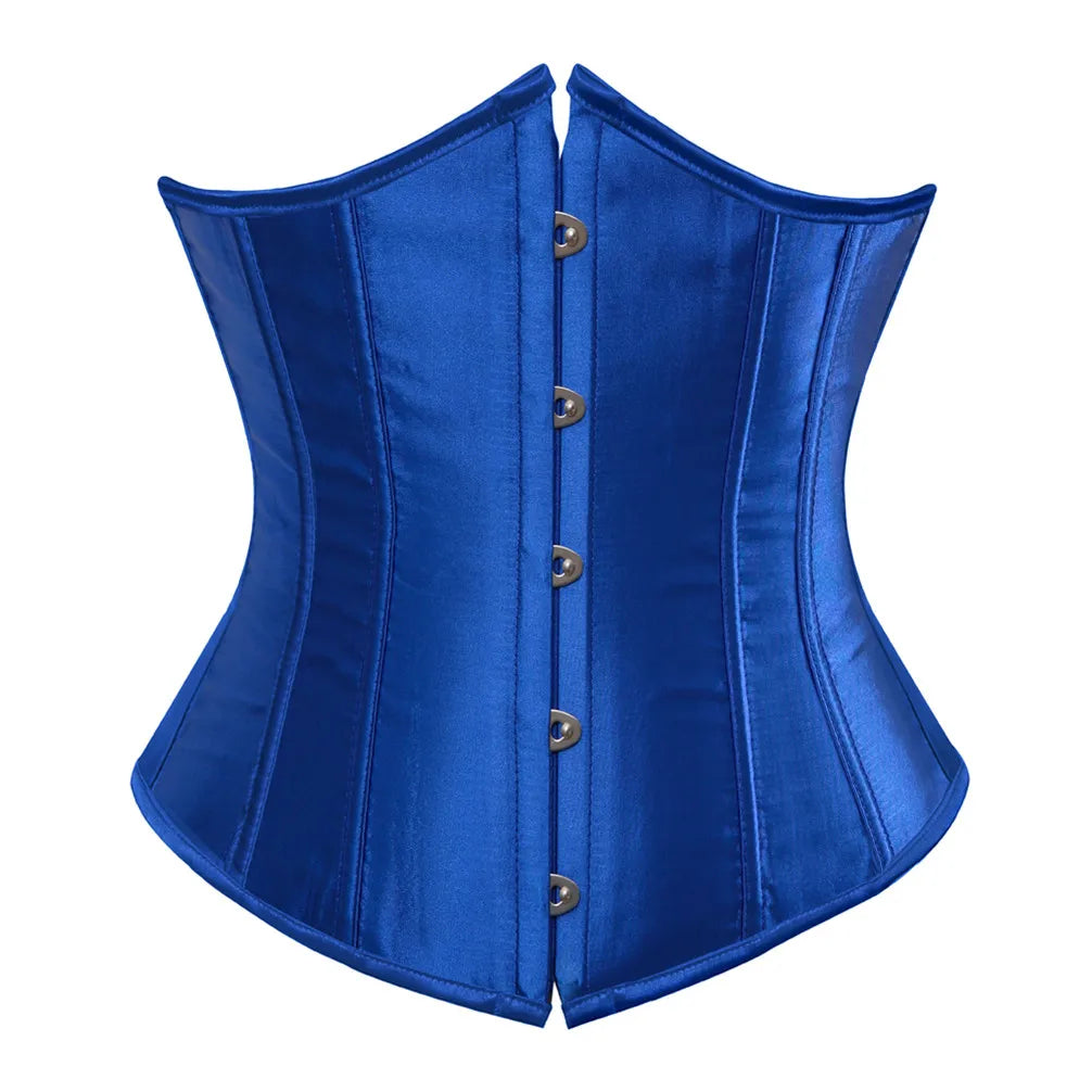 Underbust Corset Sexy Waist Slimming Corset Bustiers Body Shaper for Women Steampunk Lace-up Corset Belt Waist Trainer