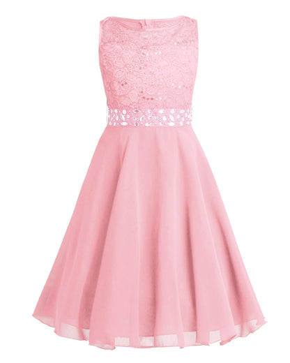 Elegant Children Girls Flower Princess Tulle Lace Dress Infant Kids Party Bridesmaid Ball Gown Tutu Dresses Children Clothes