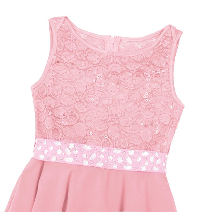 Elegant Children Girls Flower Princess Tulle Lace Dress Infant Kids Party Bridesmaid Ball Gown Tutu Dresses Children Clothes