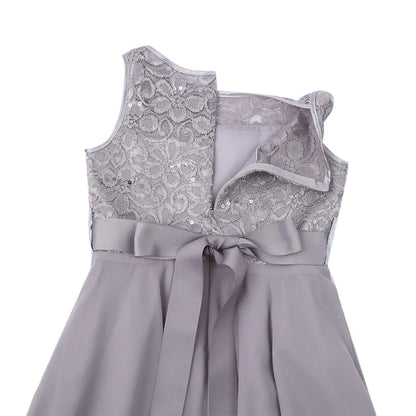 Elegant Children Girls Flower Princess Tulle Lace Dress Infant Kids Party Bridesmaid Ball Gown Tutu Dresses Children Clothes
