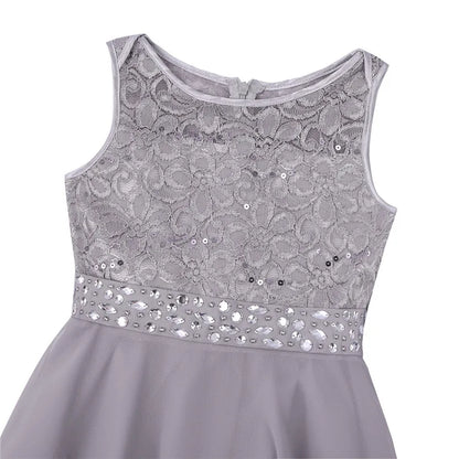 Elegant Children Girls Flower Princess Tulle Lace Dress Infant Kids Party Bridesmaid Ball Gown Tutu Dresses Children Clothes