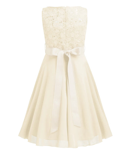 Elegant Children Girls Flower Princess Tulle Lace Dress Infant Kids Party Bridesmaid Ball Gown Tutu Dresses Children Clothes