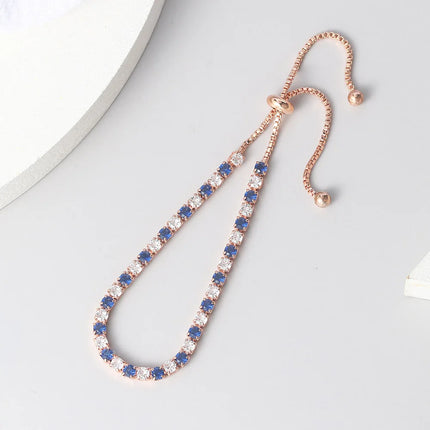 Adjustable Multicolor Tennis Bracelets for Women Ladies Wedding Rainbow Colorful Zircon Charm Bracelet Hand Chain Jewelry DZH043