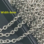 1meter Stainless Steel Necklace Chain for Jewelry Making DIY 1:3 NK Rolo Cable Link Curb Chains Thick Chain Bracelet Accessories