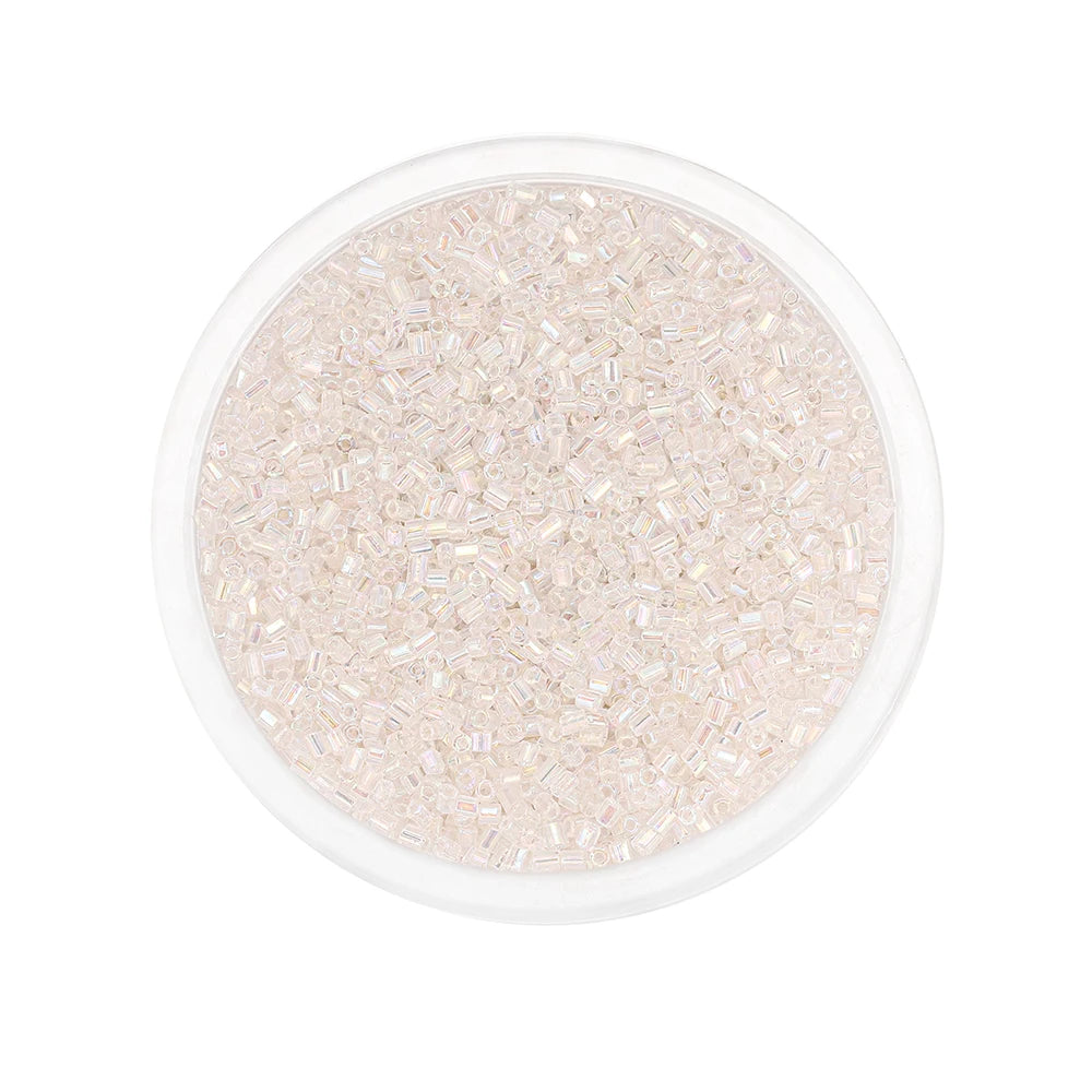 1000/1800Pcs 2mm Hexagon Czech Glass Cylindrical Loose Small Seed Needle Beads for DIY Bracelet Necklace Jewelry Making Supplies