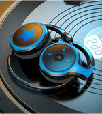 Wireless Headphones Bluetooth MP3 Player Headsets FM Radio On-Ear Comfort TF Card Slot Sport Wireless Earphones with Microphones