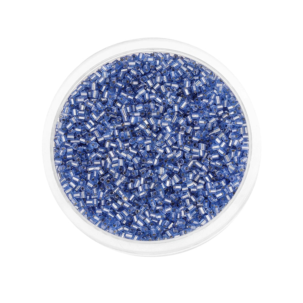 1000/1800Pcs 2mm Hexagon Czech Glass Cylindrical Loose Small Seed Needle Beads for DIY Bracelet Necklace Jewelry Making Supplies