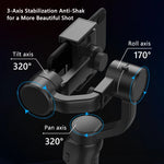 F8 Handheld 3-Axis Gimbal Phone Holder Anti Shake Video Record Stabilizer for Xiaomi iPhone Cellphone Smartphone