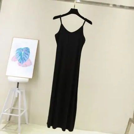 Spring Summer 2024 Woman Tank Dress Casual Modal Sexy Camisole Elastic Female Home Beach Dresses O-Neck Camis Sexy Dress