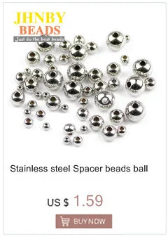 JHNBY Gold Plated Metal beads 2/3/4/5/6/8MM Round Iron Spacer Loose Beads For Jewelry Bracelets Necklace Making DIY Accessories
