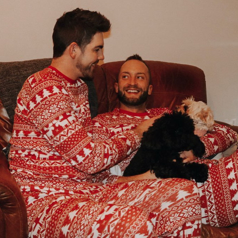Family Christmas Pajamas 2024 Elk Print Matching Outfits Mother Daughter Look Pijama Children Pajama Set Winter Loungewear Pjs