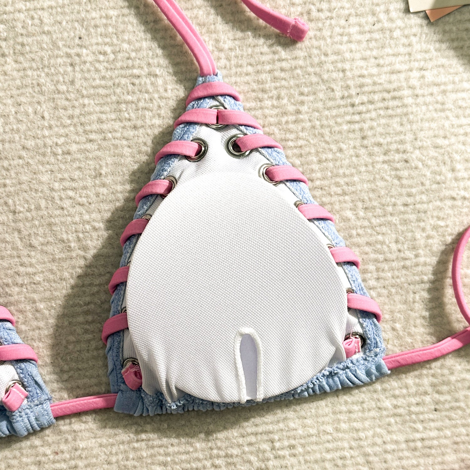 2025 Halter Wrinkled Weave Bikini Women Swimwear Female Swimsuit Two Pieces Bikini Set Brazilian Bathing Suit Swim Beach Wear