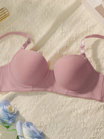 2sets Solid Underwire Lingerie Set Women Push Up Bra With Steel Ring Fashion Women Underwear Panty Everyday Bras Sets J2611