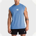 2025 Summer new Gym Vest Men broad shoulder Sleeveless Sports Tank Top quick-dry mesh Fitness T-shirt Running Tank Top men tops