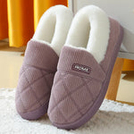 Litfun New Fur Slippers For Women Men Winter Furry Fashion Warm Ankles Plush Cozy Slides For Home Indoor Soft Sole Cotton Shoes