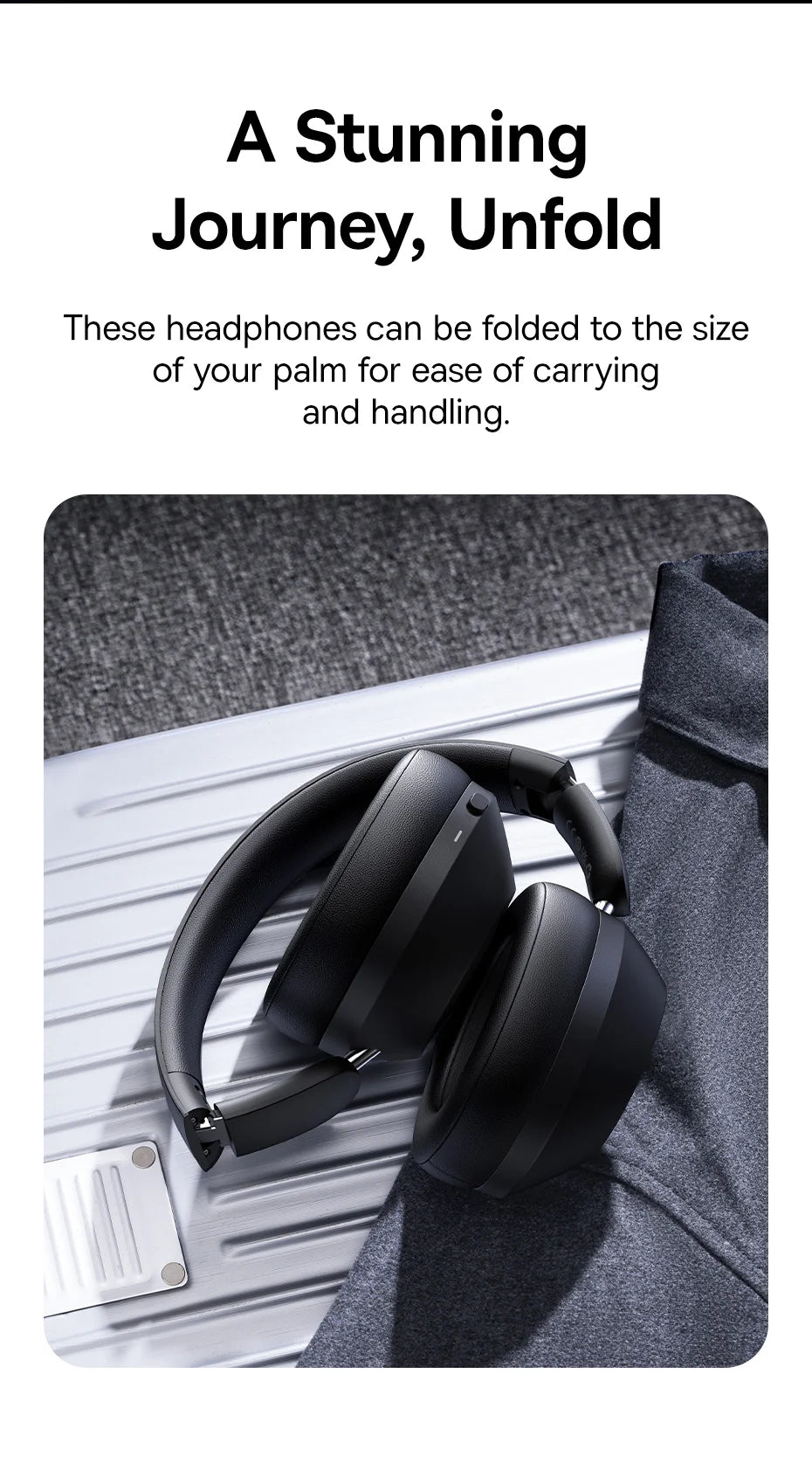 Baseus Bass 30 Max Wireless Headset Bluetooth 5.3 Over Headphones Bass-Enhancing 40mm Diaphragm Ultra Low Latency Earphones 50H