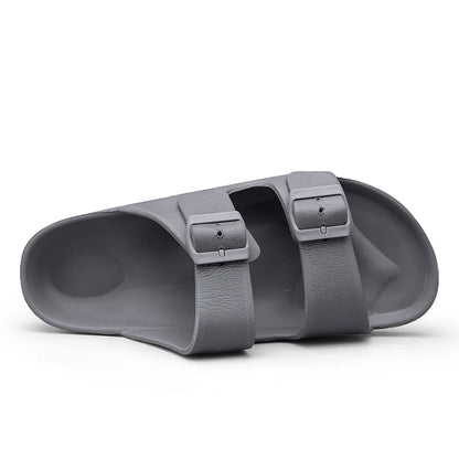Summer Adjustable Soft Slides Slippers For Men Flat EVA Slippers Lightweight Anti Slip Slippers Size 35-47 48 49  Dropshipping
