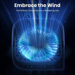 TOPK Mini Portable Fan,USB Desk Fan Table,Quiet 3 Speed Wind Personal Fan 360°Rotatable Head Standing Fans for Room Camping Hom