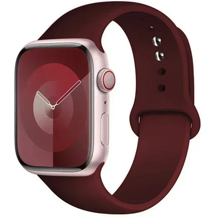 Silicone Band For Apple Watch strap 44mm 45mm 40mm 41mm 42-38mm 45 mm sport bracelet iwatch series 8 7 6 5 4 3 SE 9 Ultra 2 49mm