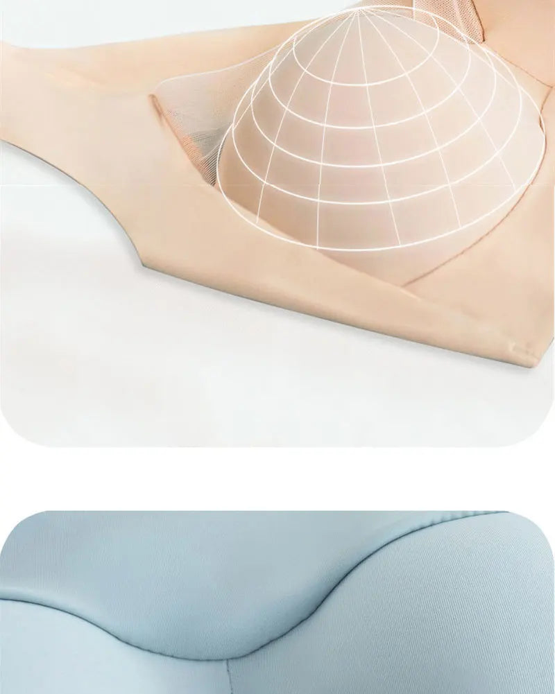 Women Sexy Bra Full Cup Brassiere Female U Back Underwear Lace Splicing Pespective Bralette V Neck Intimates Lingerie Large Size