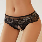 Open Crotch Panties Mesh Perspective Women's Underwear Ladies Lace Sex Thong Crotchless Babydoll Erotic Outfit Red Sexy Lingerie