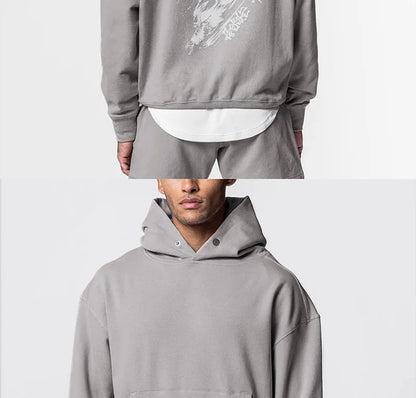 Mens Brand Fitness Long Sleeve Sports Hoodie Bodybuilding Workout Casual Pullover Sweatshirts Male Coat Tracksuit Gym Clothing