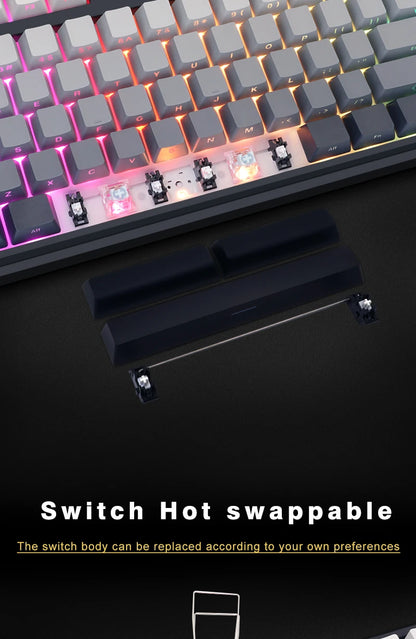 SKYLOONG GK104 Pro Full-Size 3-Mode Wireless Mechanical Keyboard with 2.0 Screen 3 Knobs Hot-Swappable Silent Switch PBT keycaps