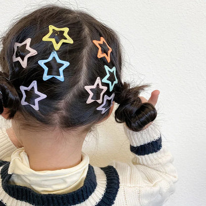 10pcs/set Cute Colorful Star Waterdrop Shape Hair Clips For Girls Children Lovely Hair Decorate Hairpins Kids Hair Accessories