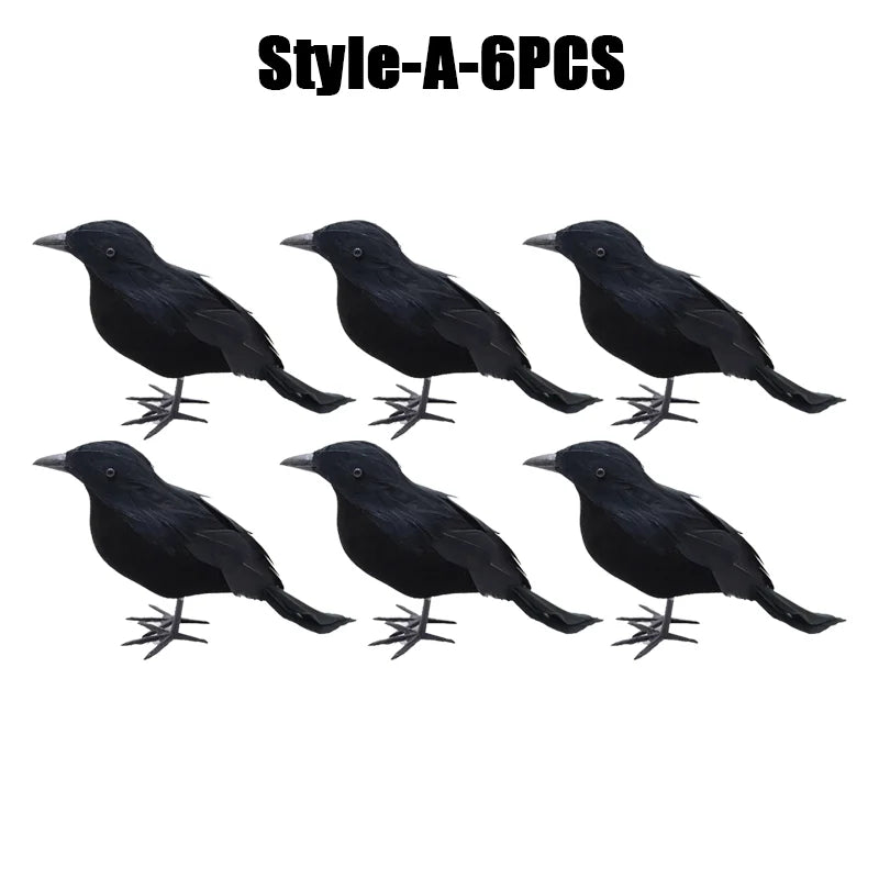 Simulation Black Crow Halloween Black Crow Props Simulation Fake Bird Ghost Festival Halloween Decoration Scary Toys
