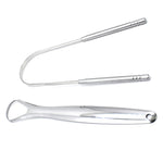 2Pcs Tongue Scraper Stainless Steel Tongue Cleaner Oral Care Hygiene Scraper Dental Oral Care Hygiene Health Care Tool