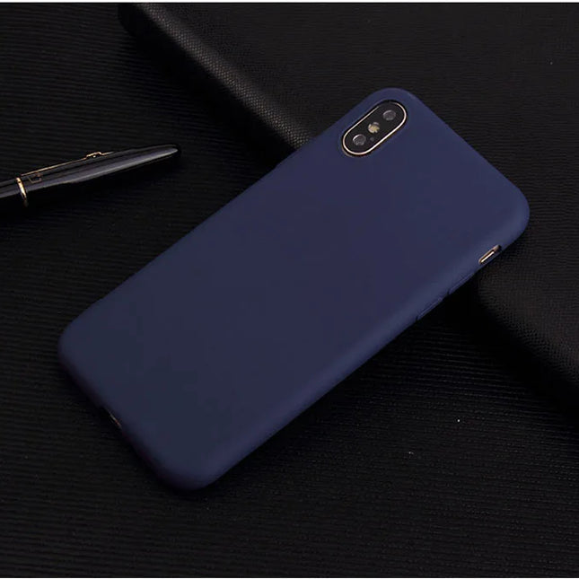 Candy Color Cover Case For iphone X XR XS XS Max Simple Solid Color Ultrathin Soft TPU case