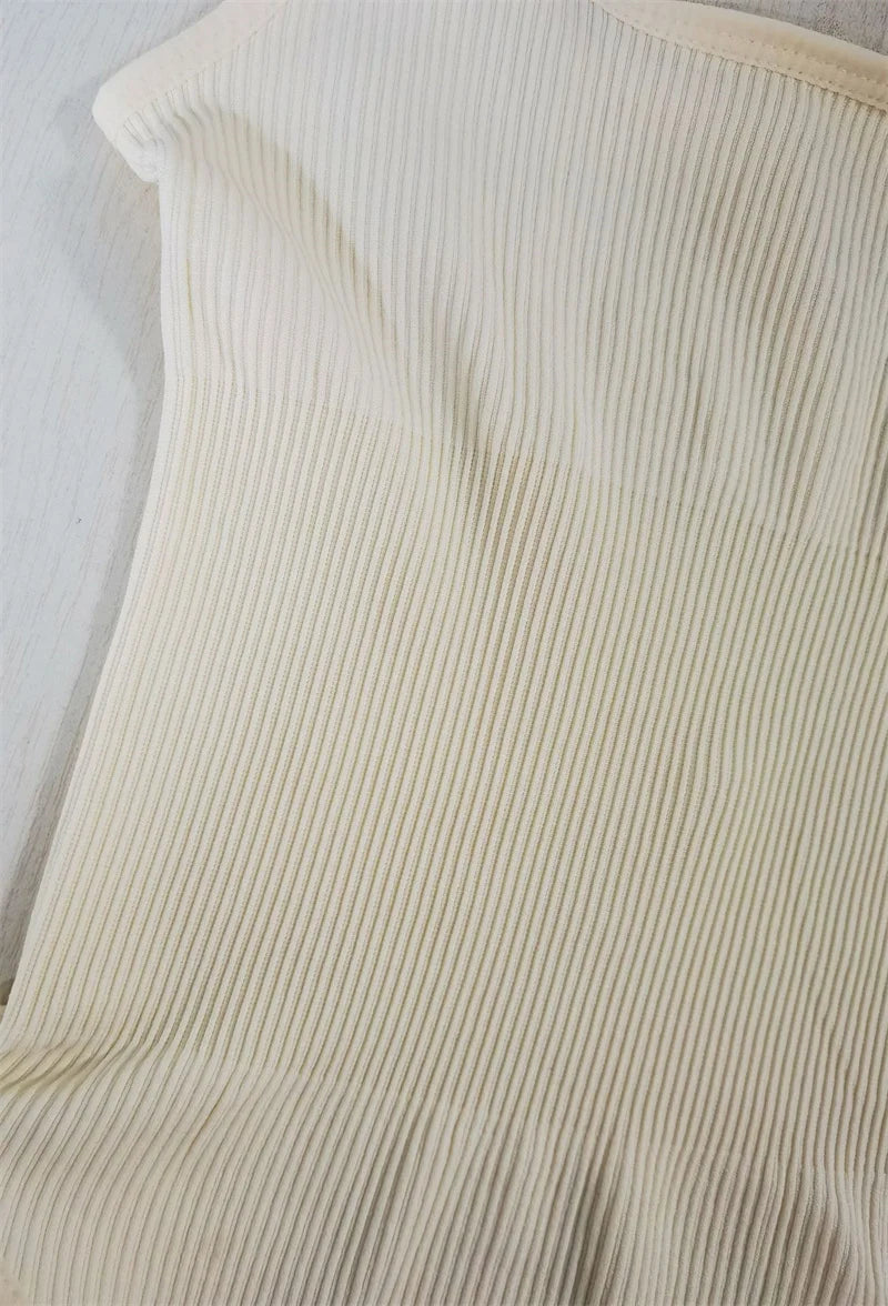 GUUDIA Ribbed Tummy Jumpsuit Daily Shaper Bodysuits Light Control Compress Tummy Control Open Crotch Shapewear Suits Open Crotch