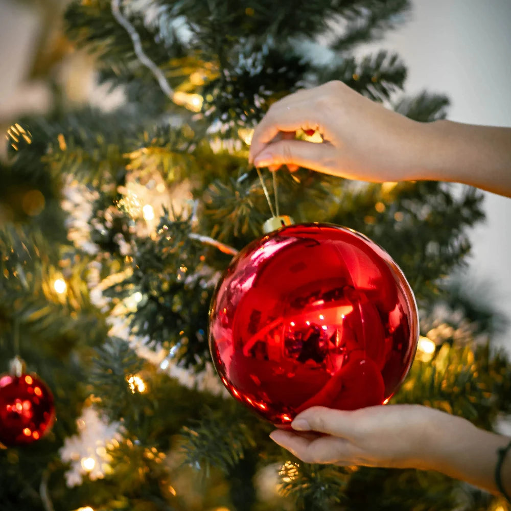 Christmas decorations red Ball 15cm Decorative Ornaments Ideal For Shopping Malls And Hotels Christmas Colorful Ball Decorations