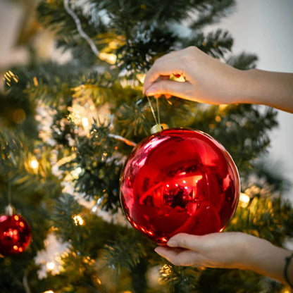 Christmas decorations red Ball 15cm Decorative Ornaments Ideal For Shopping Malls And Hotels Christmas Colorful Ball Decorations