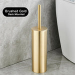 Stainless Steel Bathroom Toilet Brush Holder Accessories Black Toilet Brush Wall Mounted WC Cleaner Brush FR07
