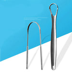 2Pcs Tongue Scraper Stainless Steel Tongue Cleaner Oral Care Hygiene Scraper Dental Oral Care Hygiene Health Care Tool